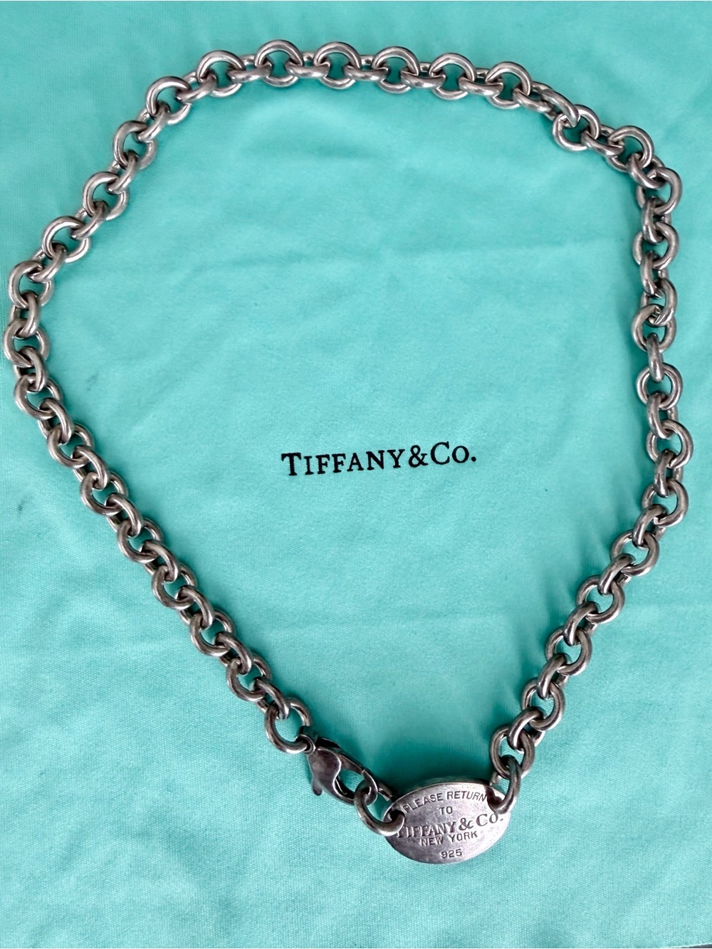 Tiffany & Co. Silver Round Tag necklace
